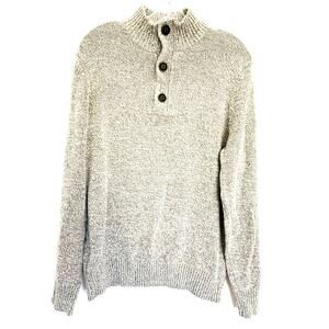 Urban Pipeline Sweater Henley Large Gray Mens Zip Acrylic Cotton Business Casual